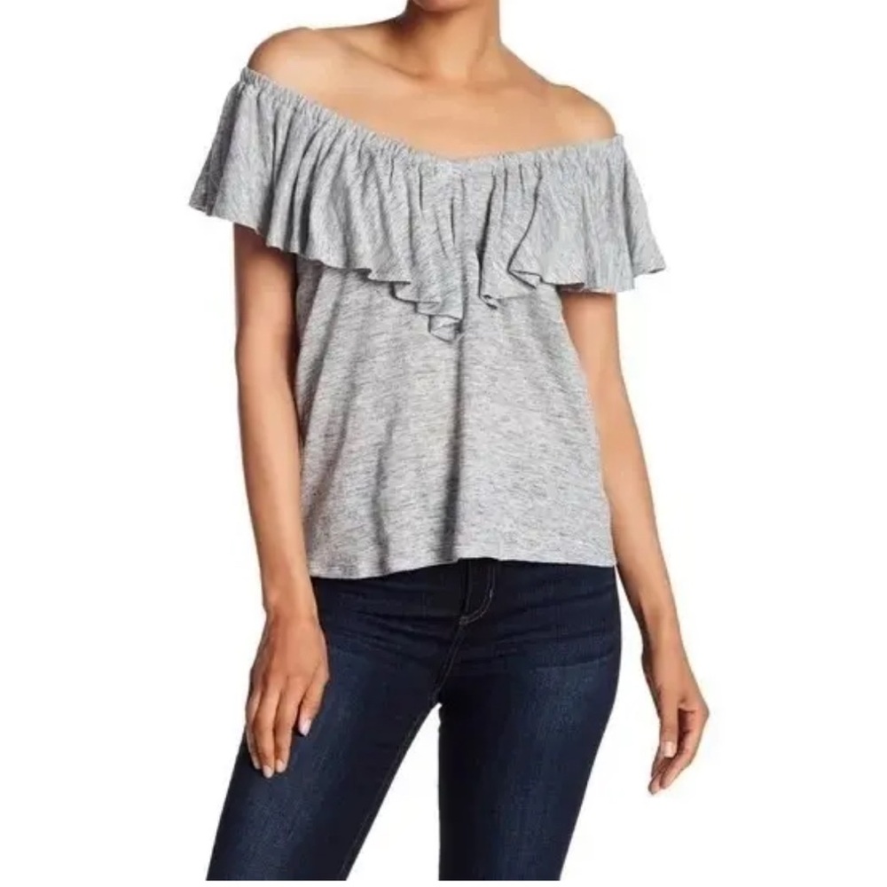 Rebecca Taylor off the shoulder ruffle top
